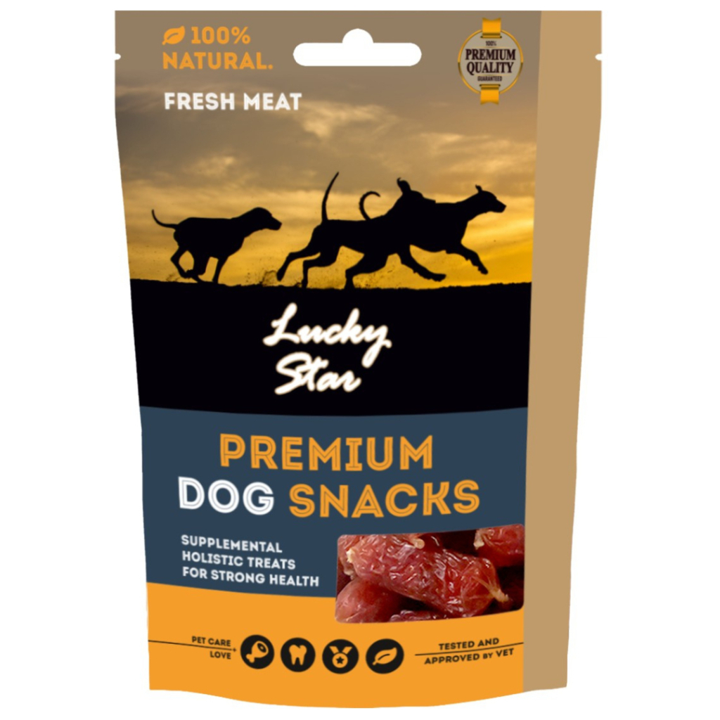 Ласощі для собак Lucky Star М'які качині ковбаски ≈4 см 85 г (4820821500169) - изображение 3