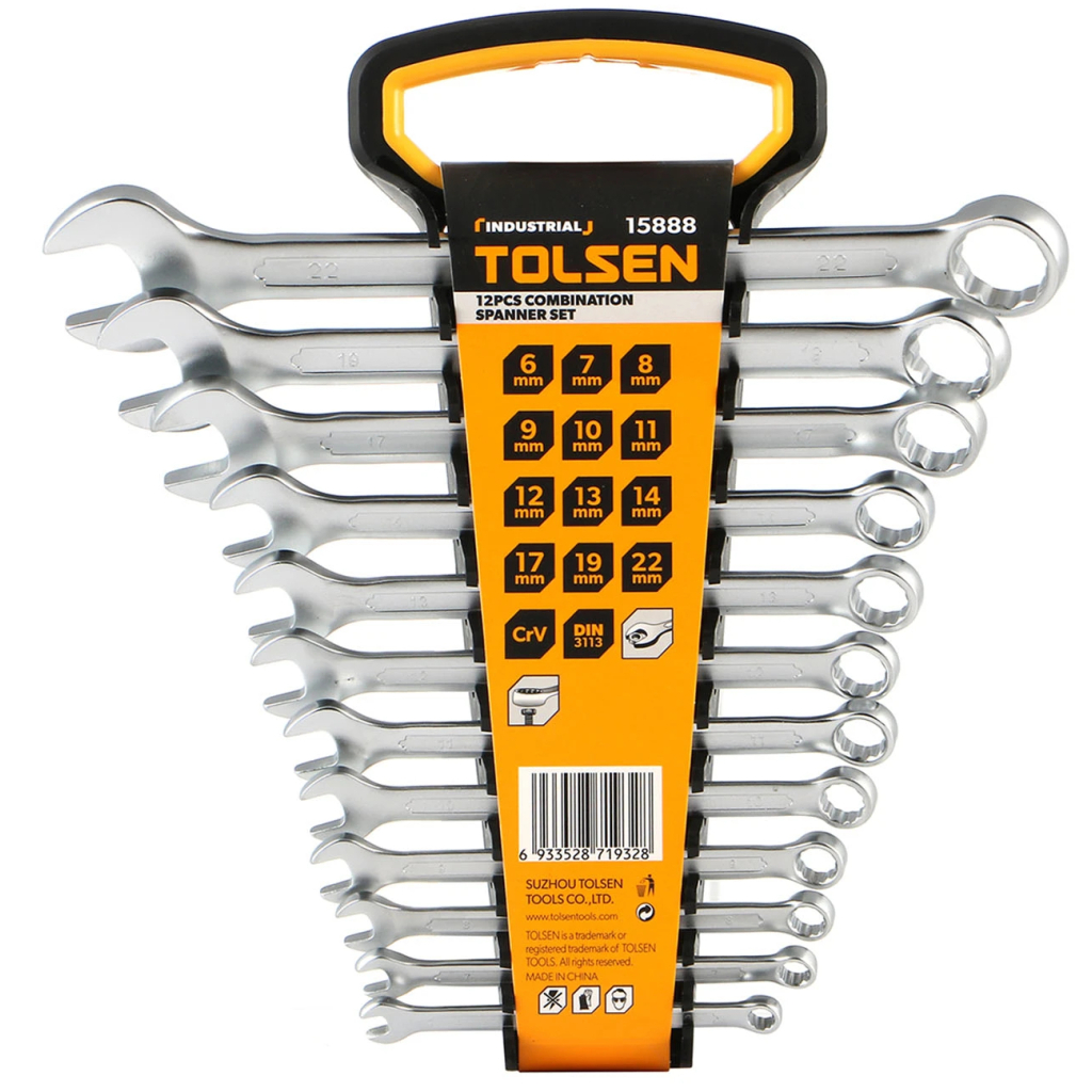 Ключ Tolsen "ПРОФІ" комбінований 12 шт (15888) - зображення 1