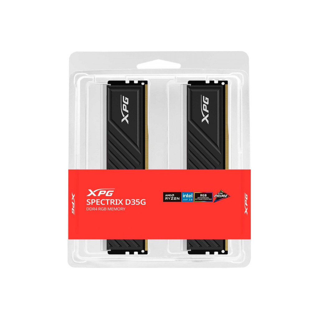 Модуль пам'яті для комп'ютера DDR4 64GB (2x32GB) 3600 MHz XPG Spectrix D35G RGB Black ADATA (AX4U360032G18I-DTBKD35G) - зображення 5