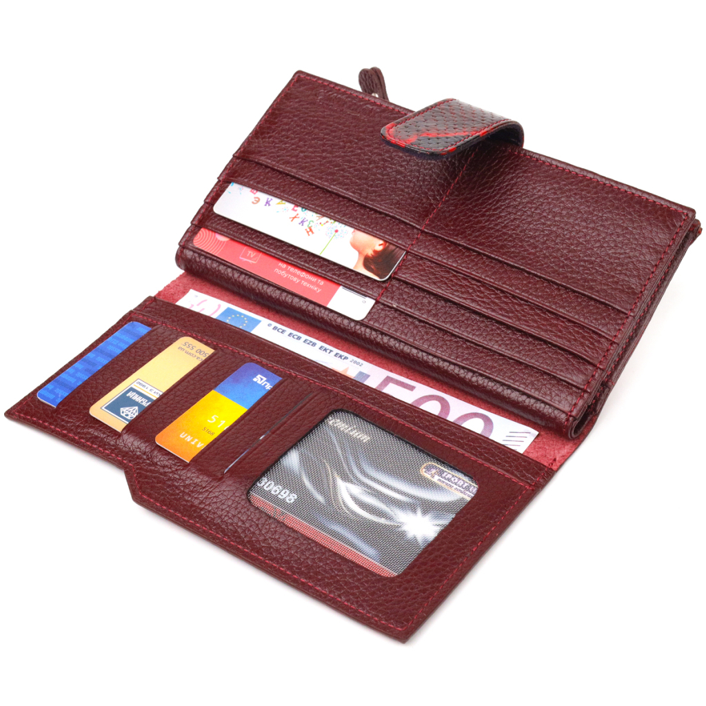 Гаманець Canpellini З натуральної шкіри Різнобарвний (21647) - зображення 6