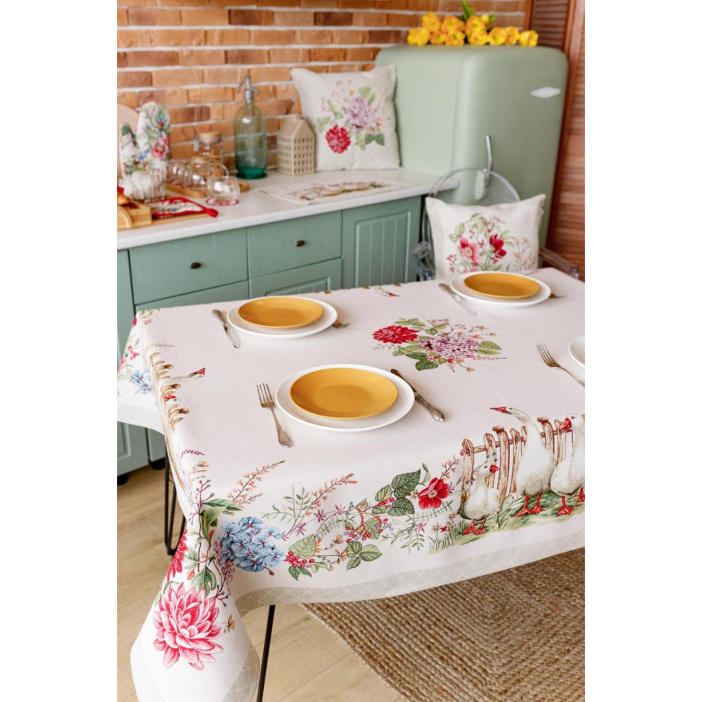 Скатертина Прованс гобеленова Гуси 135х180 см (034097) - зображення 9