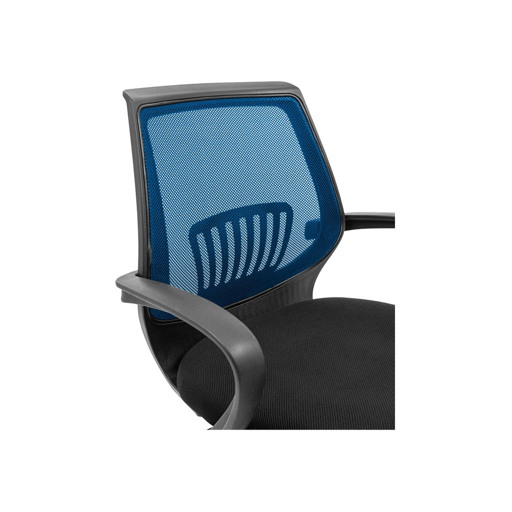 Офісне крісло Richman Стар Хром Піастра Сітка чорна + синя (ADD0003154) - зображення 7