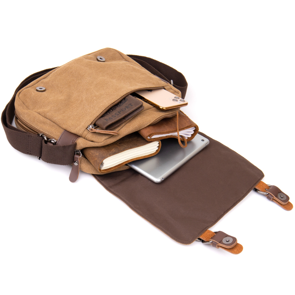 Сумка Vintage Текстильна Пісочна (20607) - зображення 5