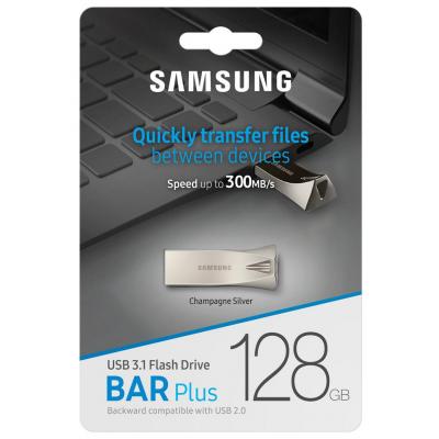 USB флеш накопичувач Samsung 128GB Bar Plus Silver USB 3.1 (MUF-128BE3/APC) - изображение 7