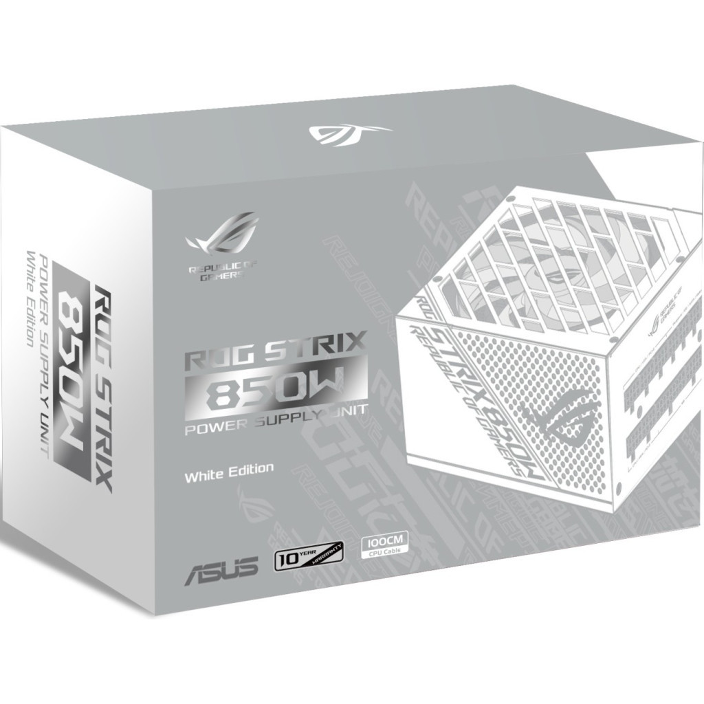 Блок живлення ASUS 850W ROG STRIX 80+ Gold White (90YE00A4-B0NA00) - изображение 12