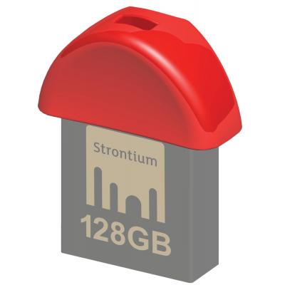 USB флеш накопичувач Strontium Flash 128GB NANO RED USB 3.0 (SR128GRDNANOZ) - зображення 2