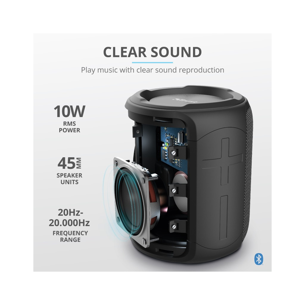 Акустична система Trust Caro Compact Bluetooth Speaker Black (23834) - зображення 3