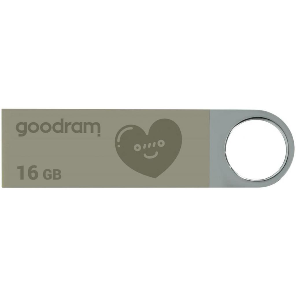 USB флеш накопичувач Goodram 16GB UUN2 Valentine Silver USB 2.0 (UUN2-0160S0R11-V) - зображення 1