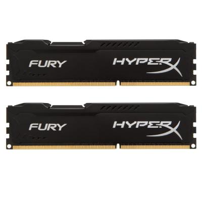 Модуль пам'яті для комп'ютера DDR3 16GB (2x8GB) 1600MHz HyperX Fury Black Kingston Fury (ex.HyperX) (HX316C10FBK2/16) - изображение 1