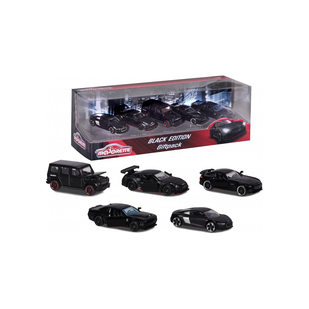 Машина Majorette Набір металевих Блек 7.5 см, 5 штук (2053174) - зображення 2