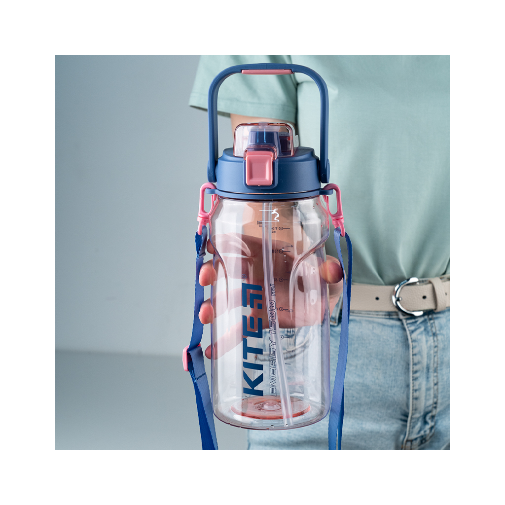 Поїльник-непроливайка Kite 1500 мл, рожева (K24-1202-2) - зображення 8