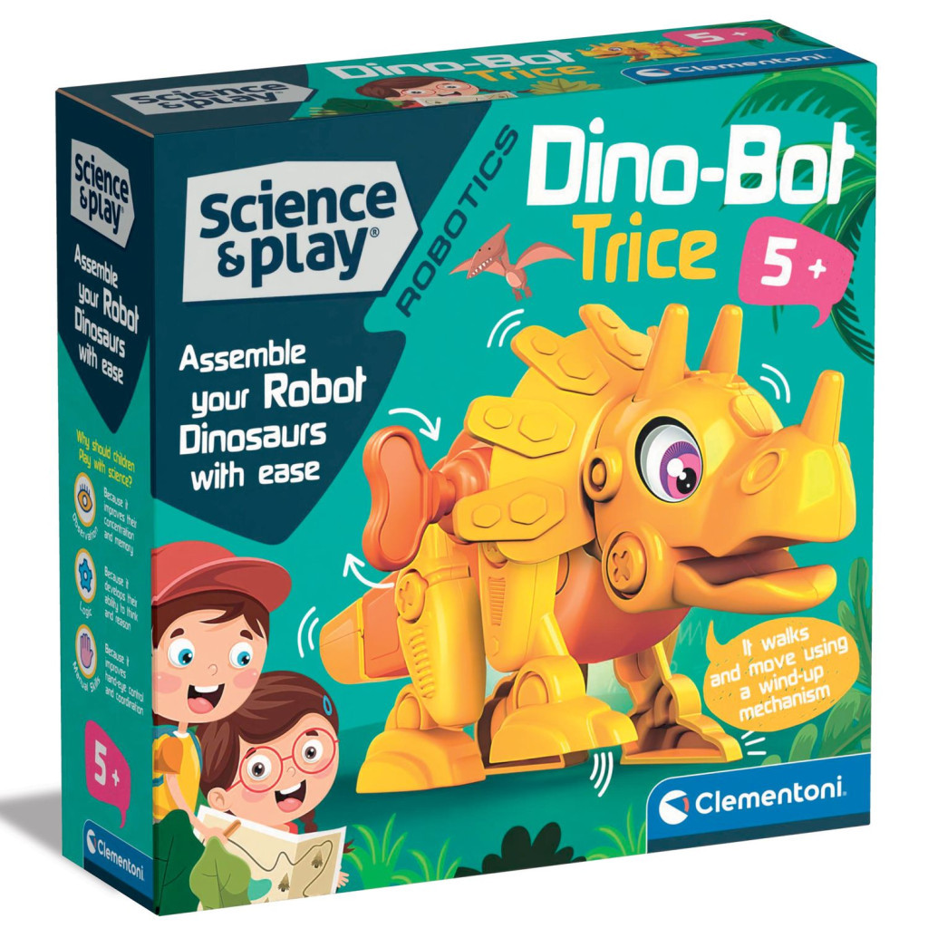 Конструктор Clementoni Dino Bot Triceratops, серія "Science & Play" (75074) - зображення 3
