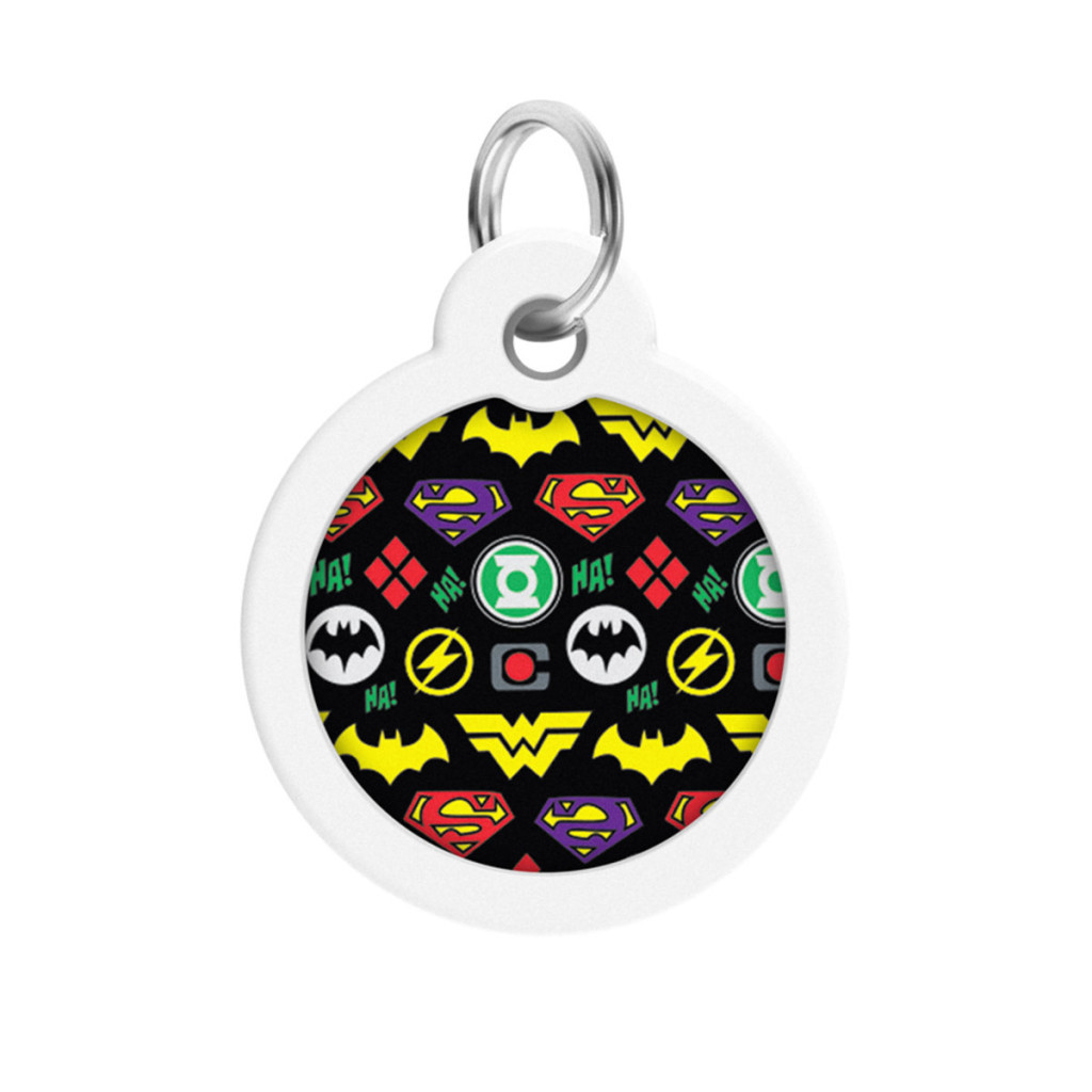 Адресник для тварин WAUDOG Smart ID з QR паспортом "Супергерої логоманія" коло 30 мм (230-1014) - изображение 2