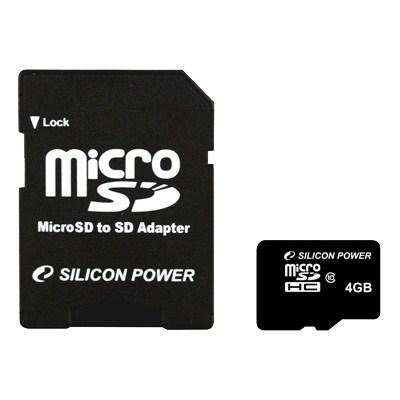 Карта пам'яті Silicon Power 4Gb microSDHC class 10 (SP004GBSTH010V10-SP) - зображення 1