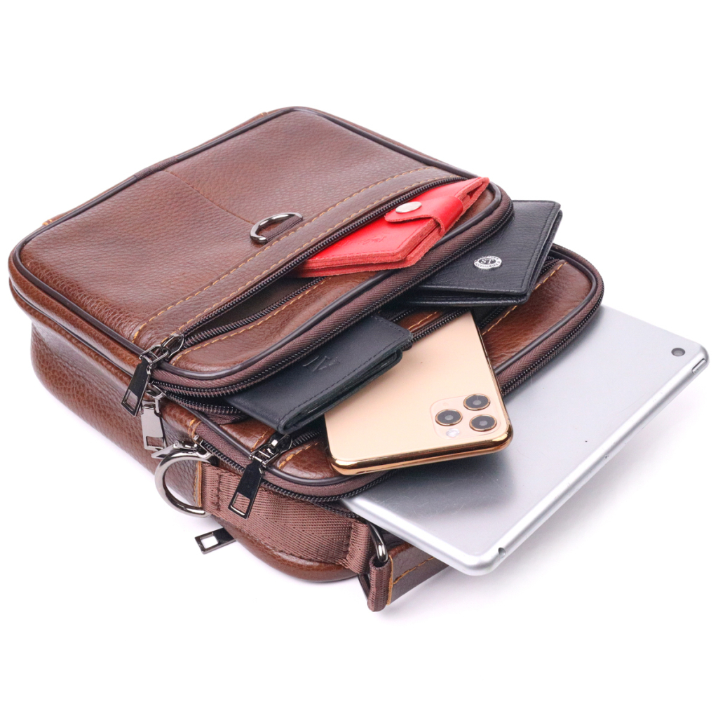 Сумка Vintage З натуральної шкіри Коричнева (21279) - зображення 8