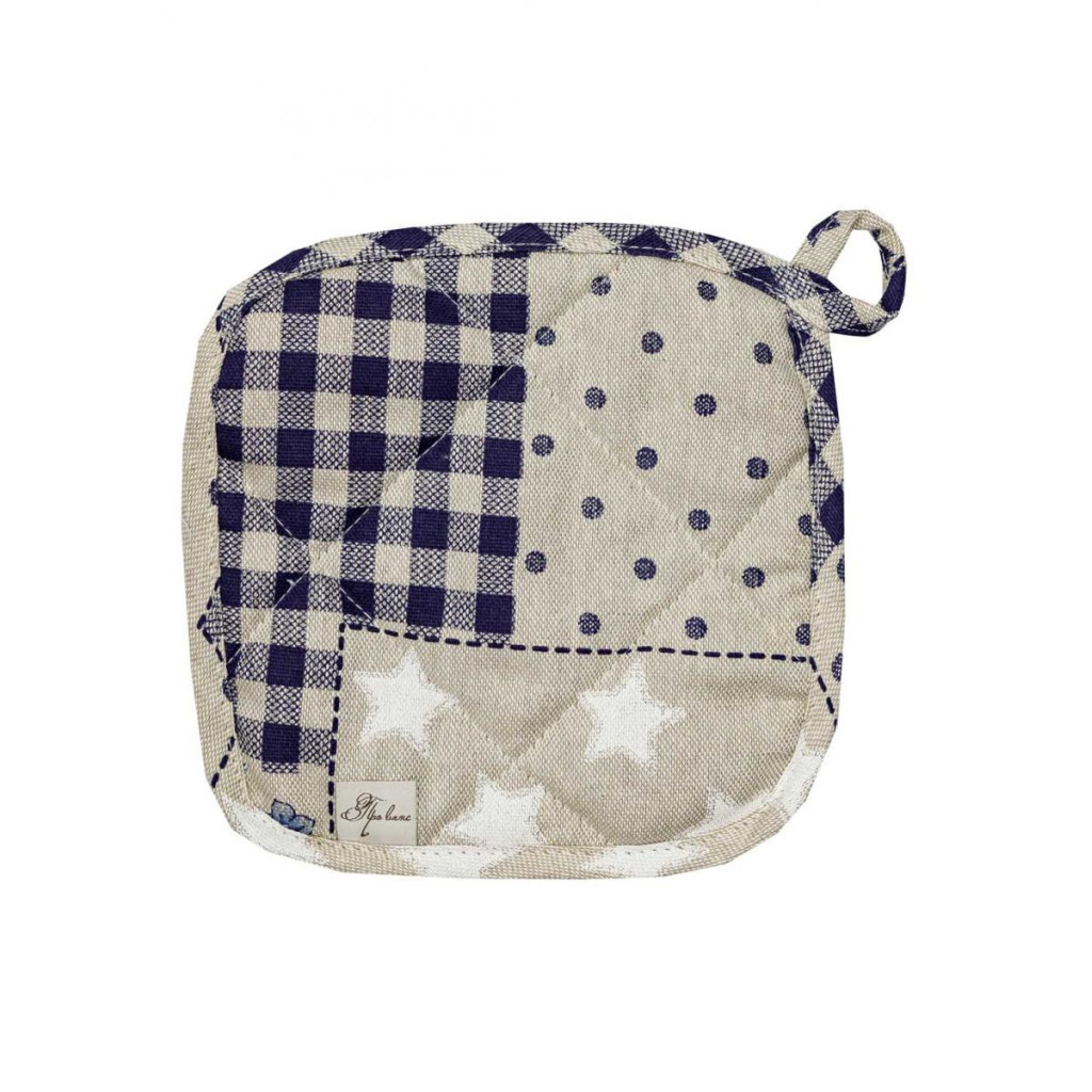 Кухонна прихватка Прованс Печворк синій Господиня 20х20 см (031494) - зображення 1