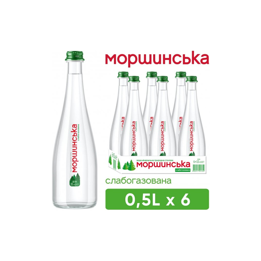 Мінеральна вода Моршинська Преміум 0.5 сл/газ скл. (4820017000239) - изображение 1