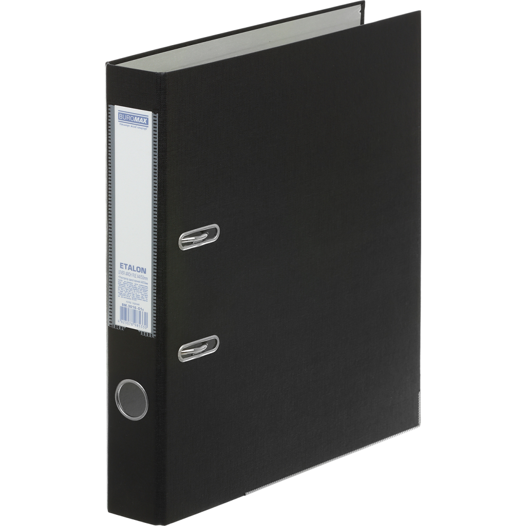 Папка - реєстратор Buromax Etalon A4 50 мм Чорна (BM.3016-01c) - зображення 1