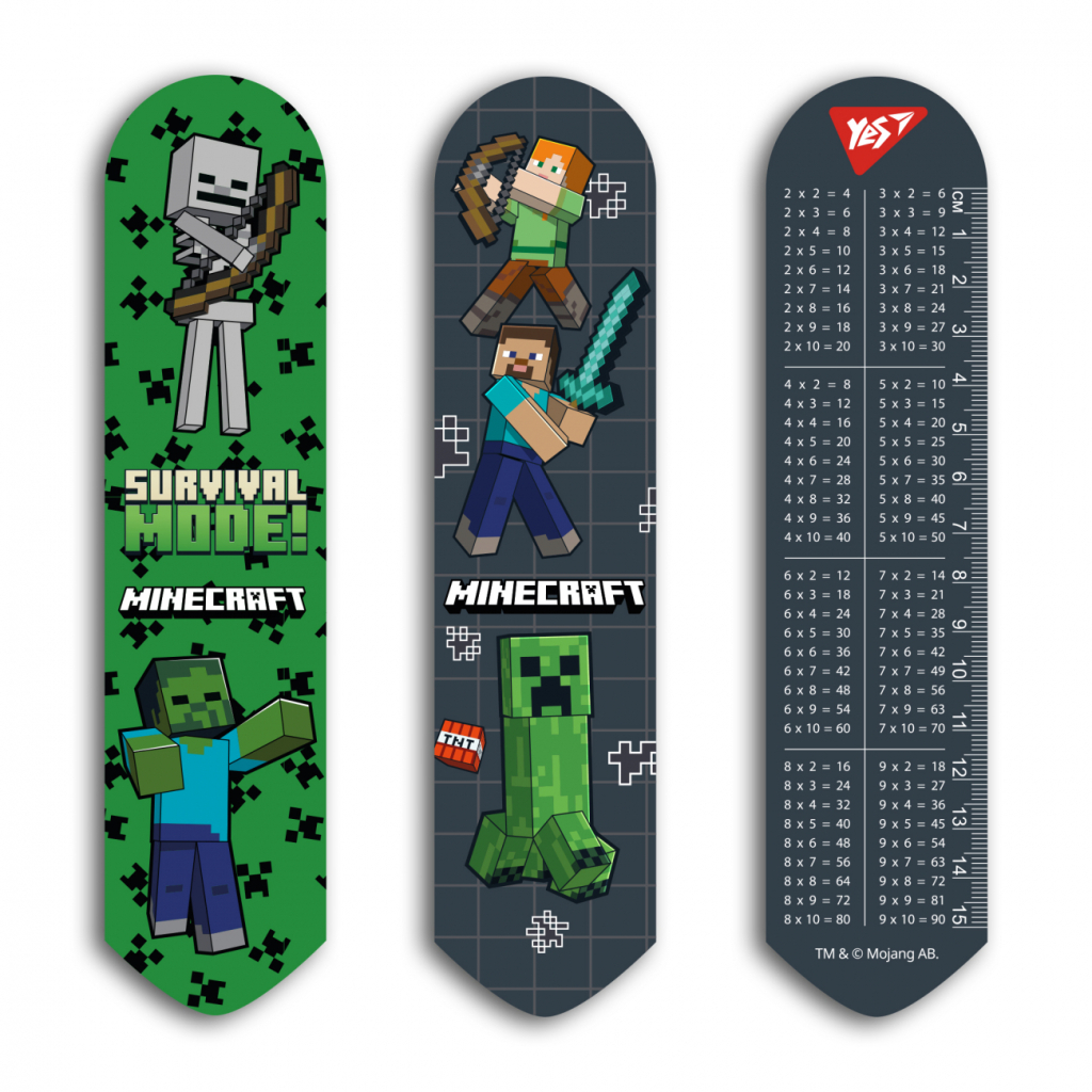 Закладки для книг Yes 2D Minecraft чорна (708337) - зображення 1