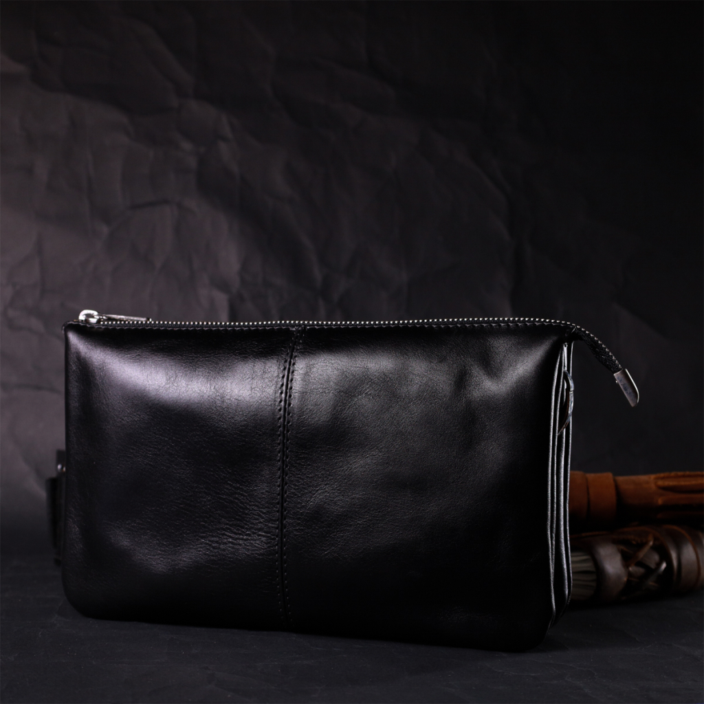 Сумка Grande Pelle З натуральної шкіри Чорна (11657) - зображення 12