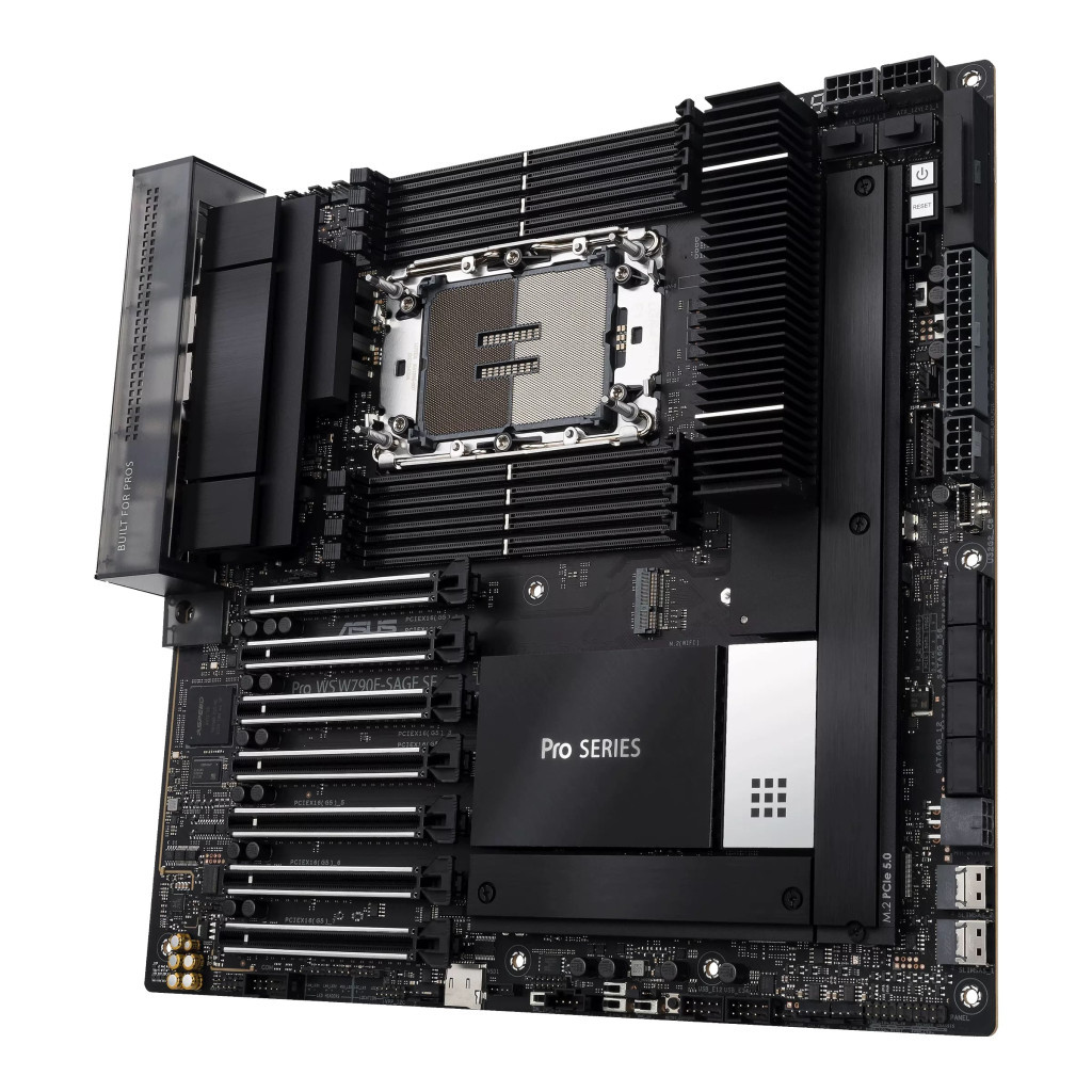 Серверна материнська плата ASUS PRO WS W790E-SAGE SE s4677 W790 8xDDR5 M.2 D-Sub (90MB1C20-M0EAY0) - зображення 4