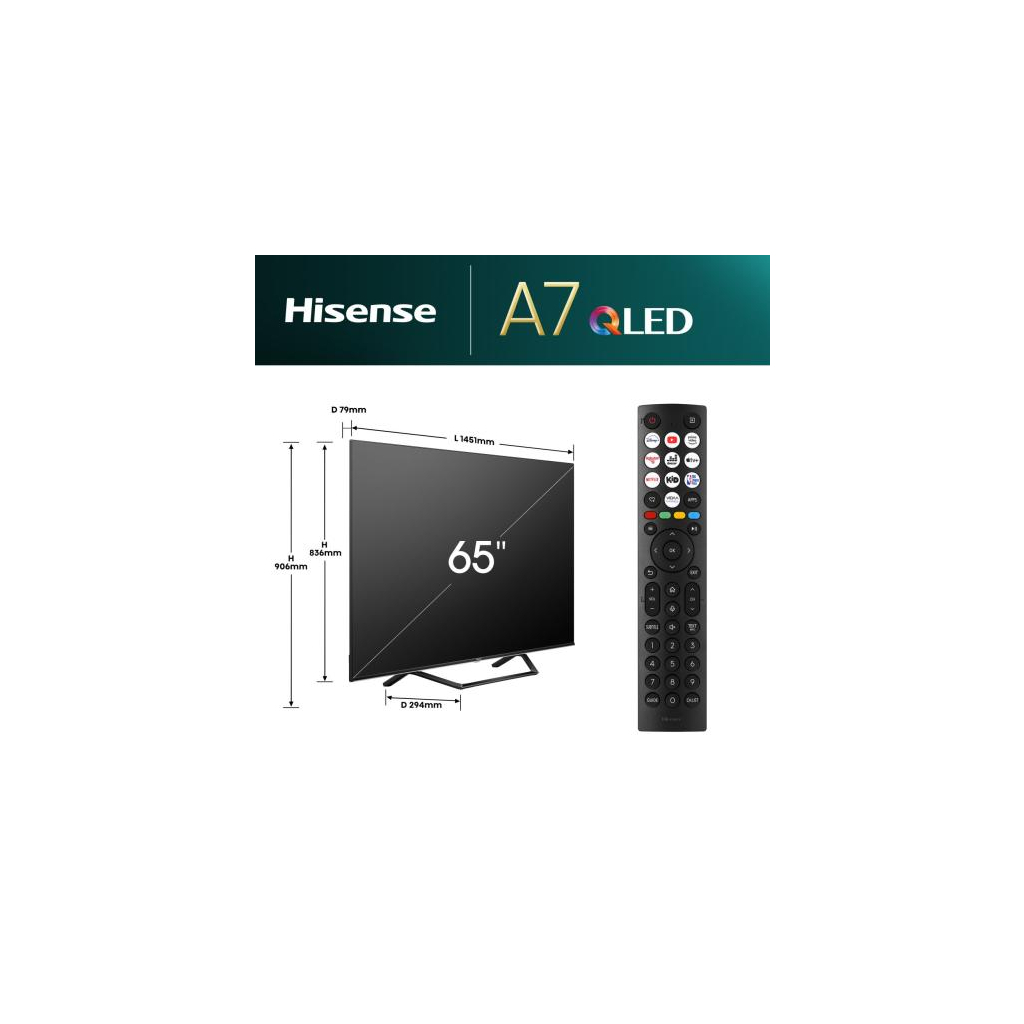 Телевізор Hisense 65A7NQ - зображення 2