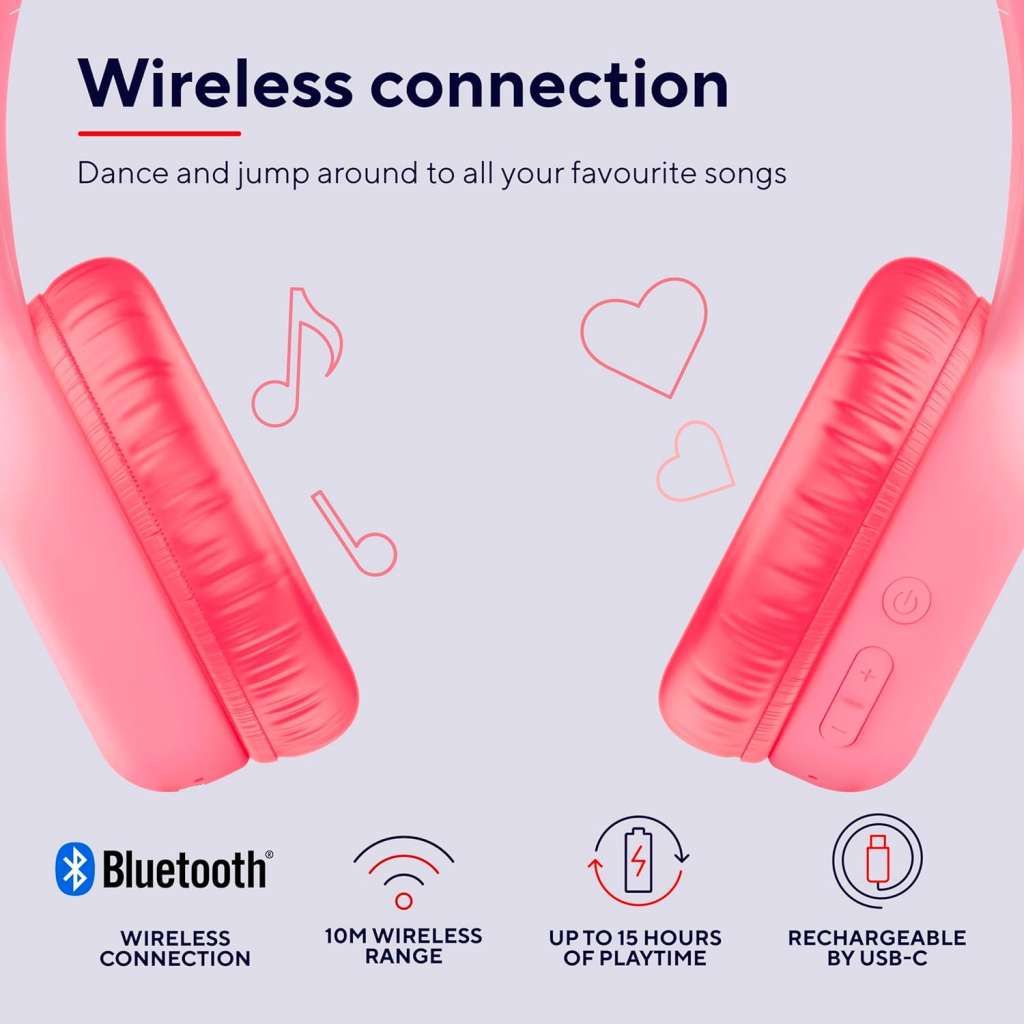 Навушники Trust Nouna Kids Wireless Pink (25274) - зображення 4