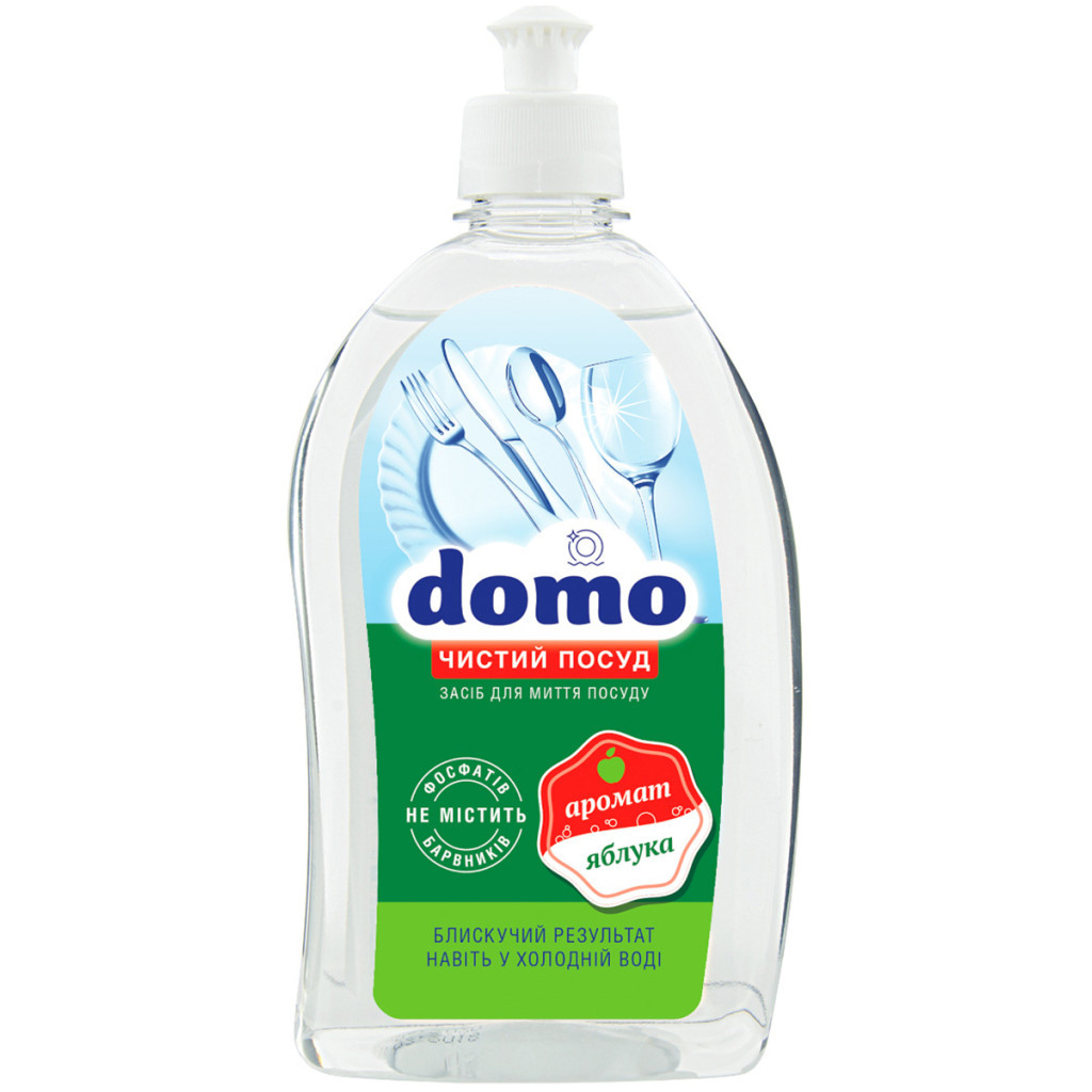 Засіб для ручного миття посуду Domo Яблуко 500 мл (XD 33003) - зображення 1
