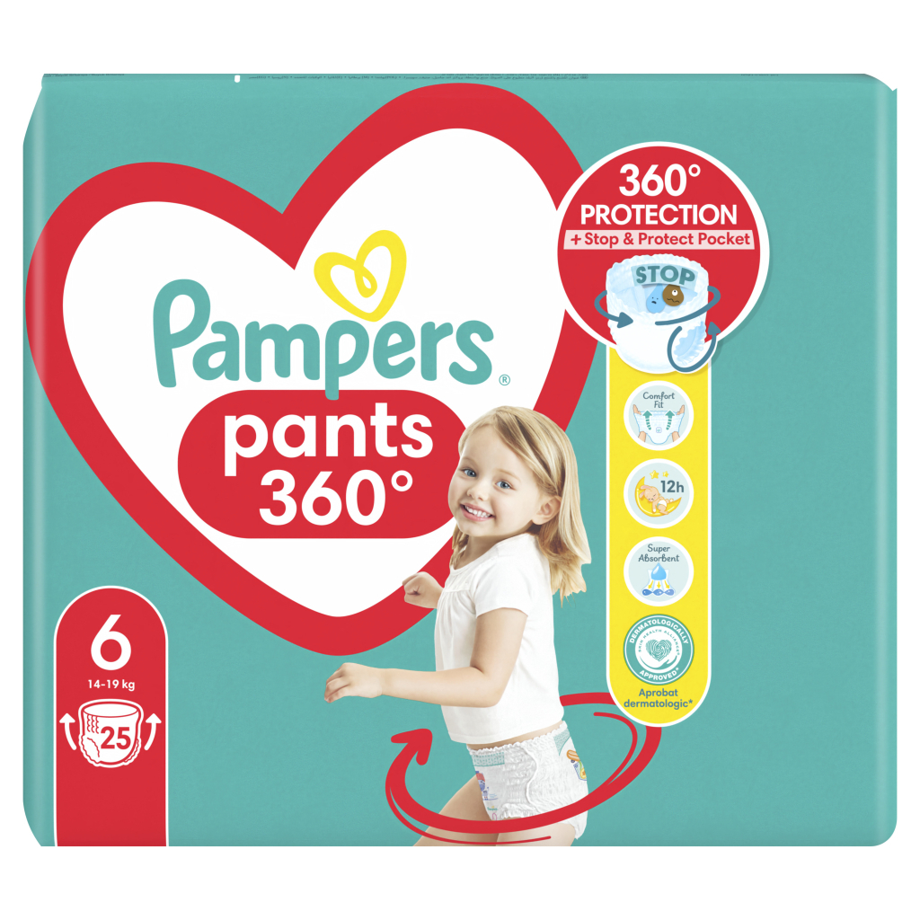 Підгузки Pampers трусики Pants Giant Розмір 6 (14-19 кг) 25 шт (8006540069745) - зображення 2