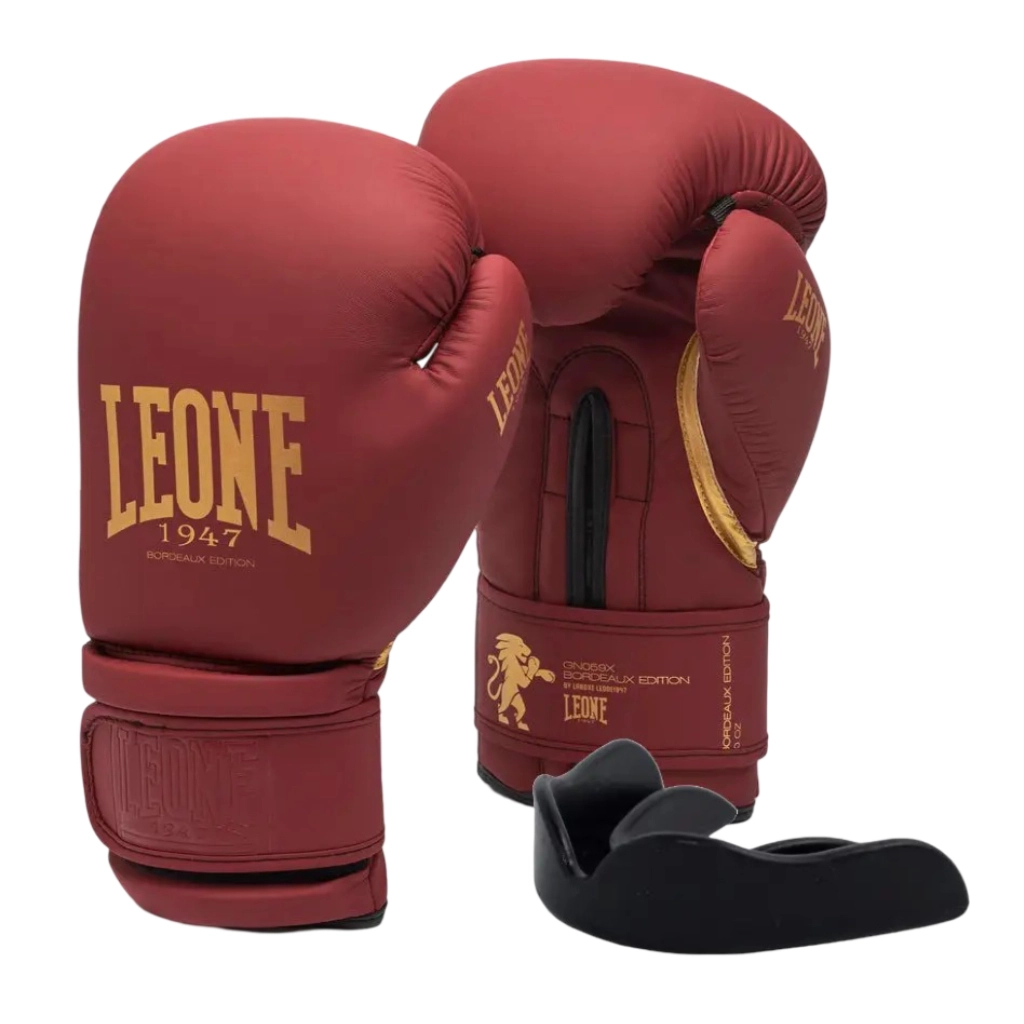 Боксерські рукавички Leone GN059X Bordeaux ED 10 унцій (GN059X_BORDEAUX_10oz) - зображення 1