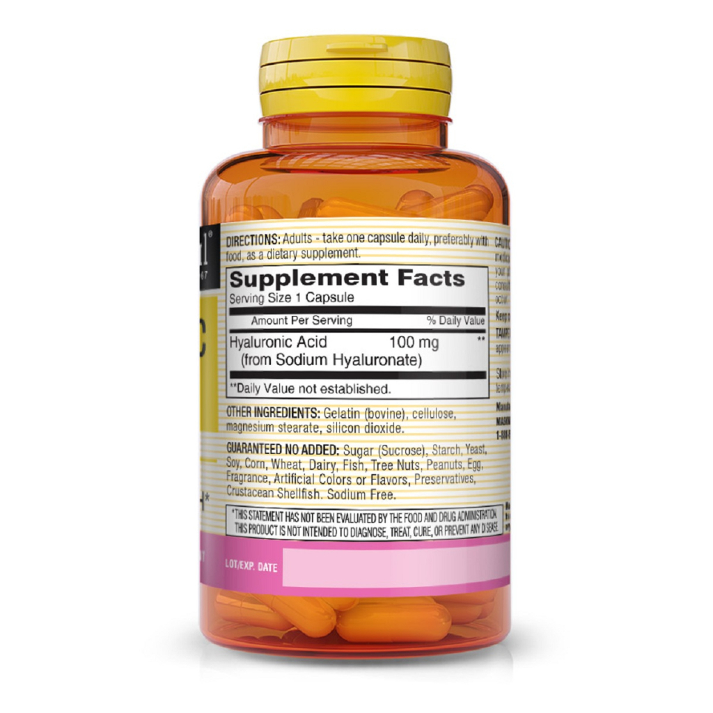 Вітамін Mason Natural Гіалуронова кислота 100мг, Hyaluronic Acid, 30 капсул (MAV-17778) - зображення 2