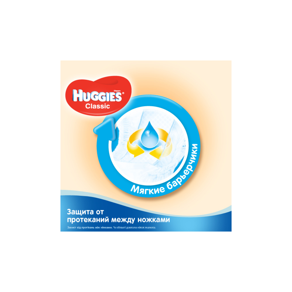 Підгузки Huggies Classic 4 (7-18 кг) Jumbo 44 шт (5029053573915) - зображення 5