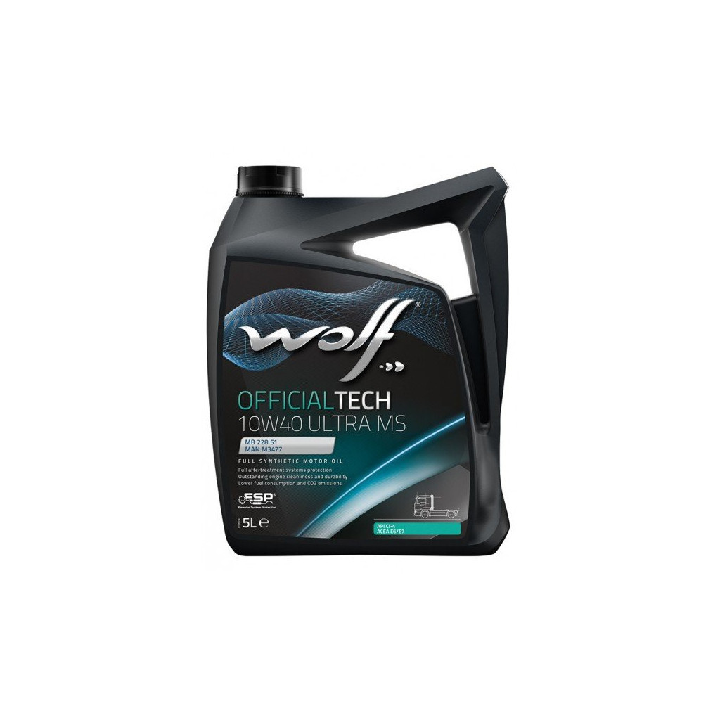 Моторна олива Wolf OFFICIALTECH 10W40 ULTRA MS 5л (8307317) - зображення 1