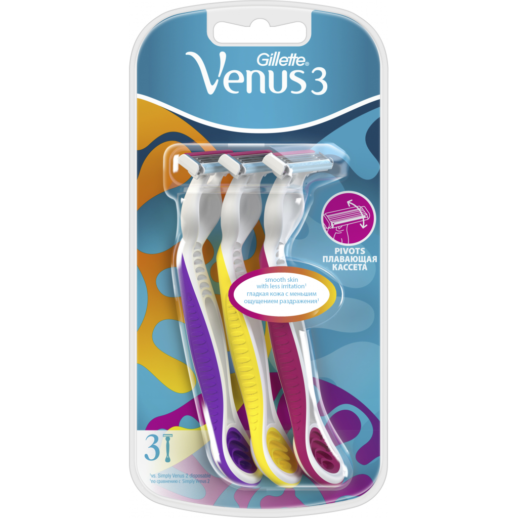 Бритва Venus Simply 3 Plus 3 шт (7702018069927) - зображення 1
