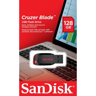 USB флеш накопичувач SanDisk 128GB Cruzer Blade USB 2.0 (SDCZ50-128G-B35) - изображение 8