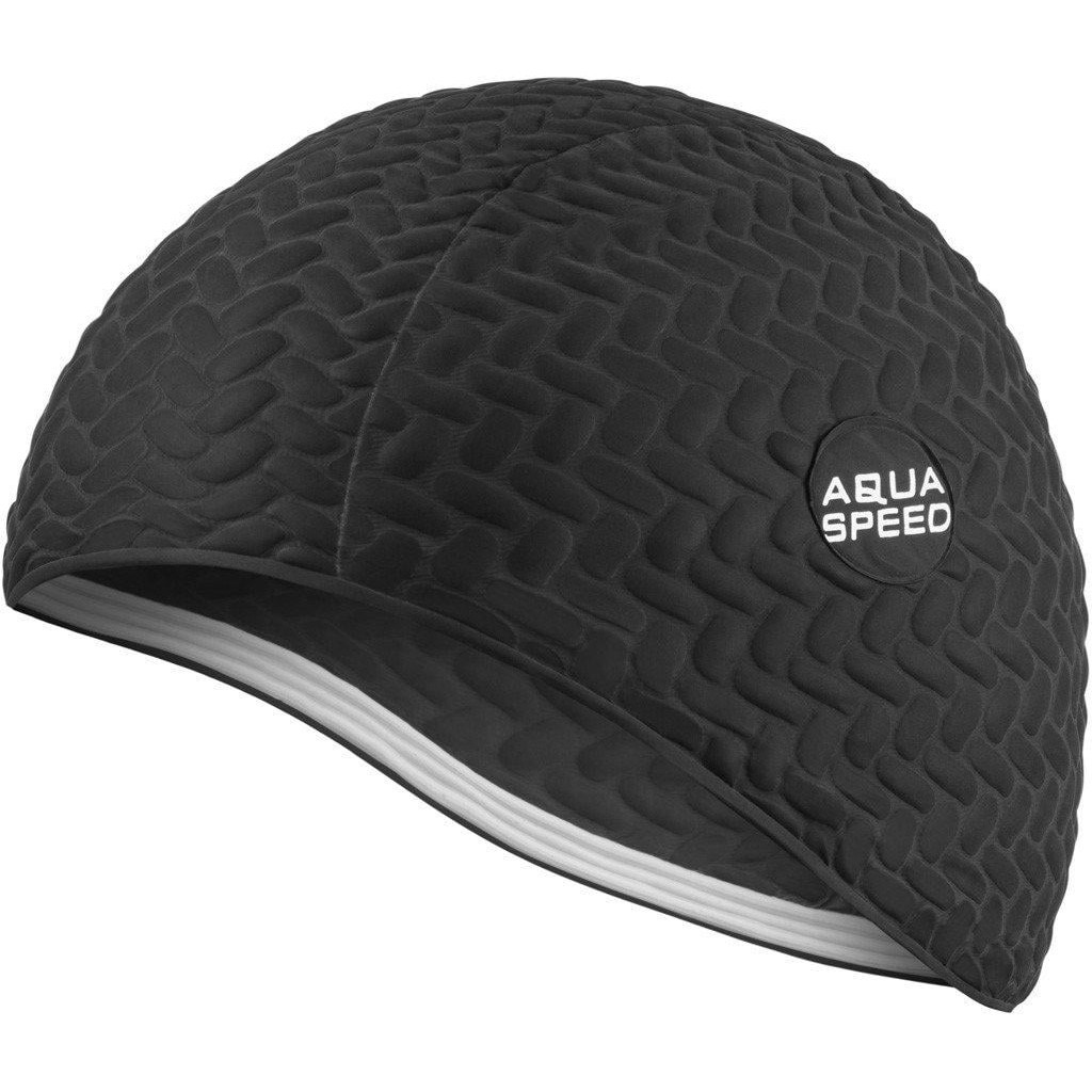 Шапка для плавання Aqua Speed Bombastic Tic-Tac 5718 117-07 чорний Уні OSFM (5908217657183) - зображення 1