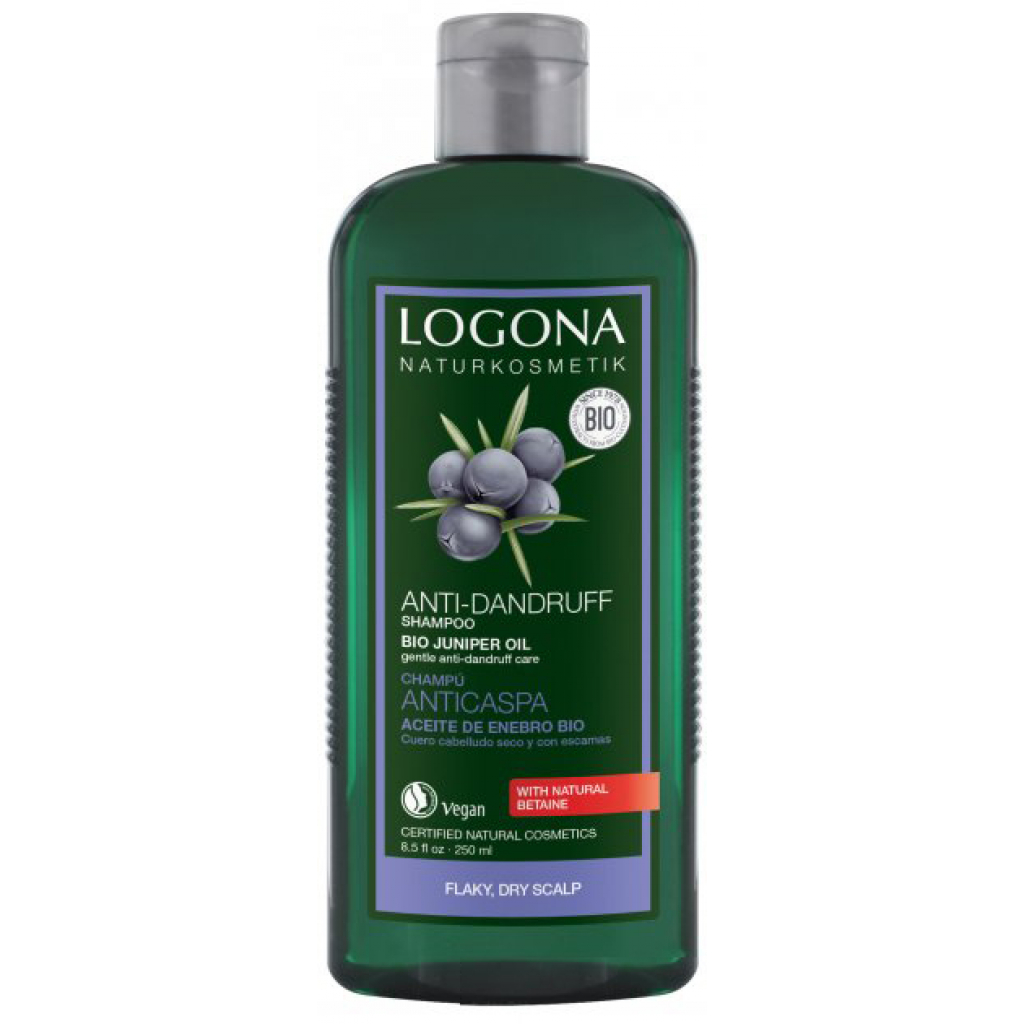 Шампунь Logona для сухої шкіри голови проти лупи Ялівець 250 мл (4017645036840) - зображення 1