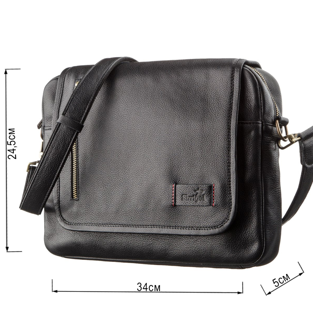 Сумка Shvigel Чоловіча шкіряна Чорна (19116) - зображення 3