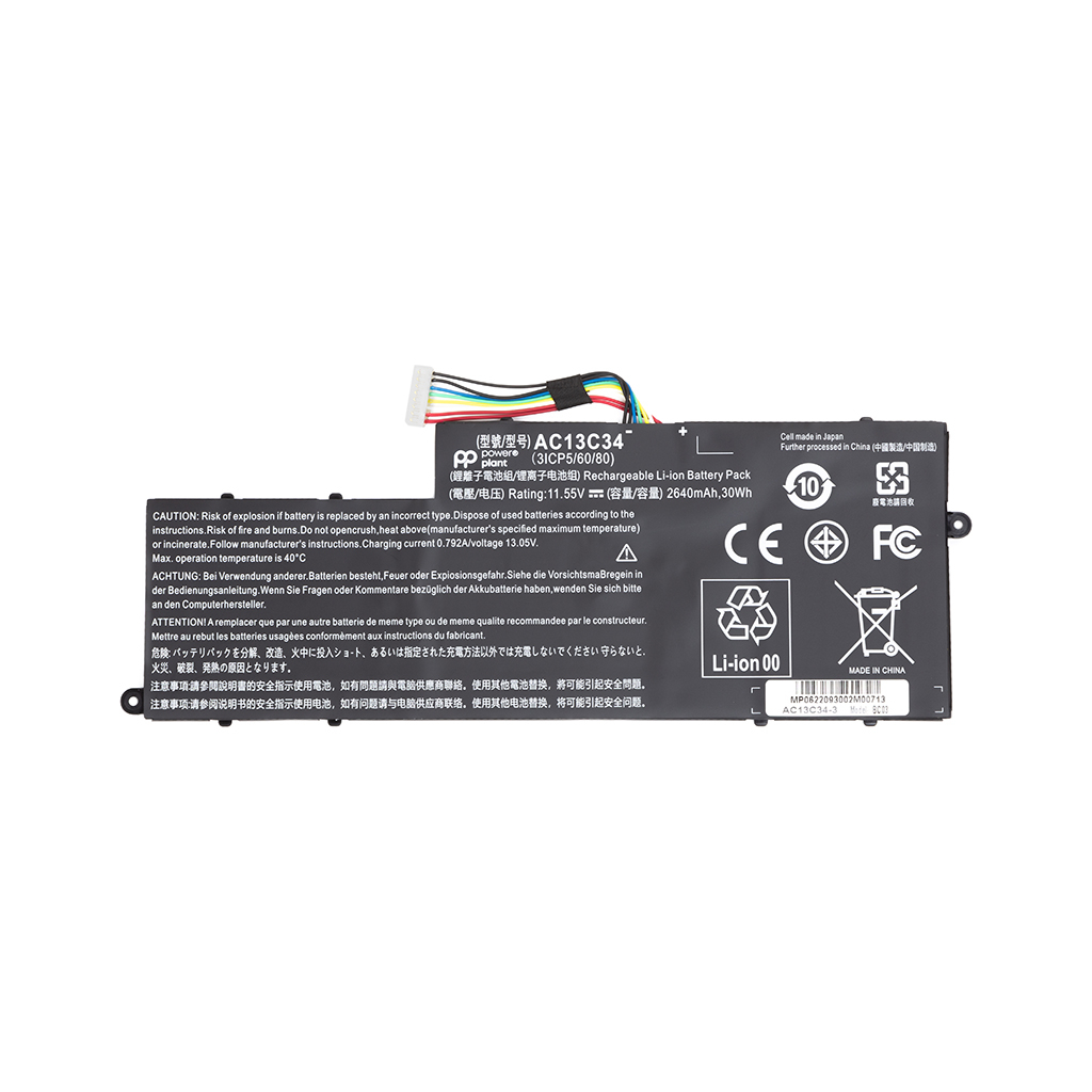 Акумулятор до ноутбука PowerPlant ACER Aspire V5-122P (AC13C34) 11.55V 2640mAh (NB410651) - зображення 1