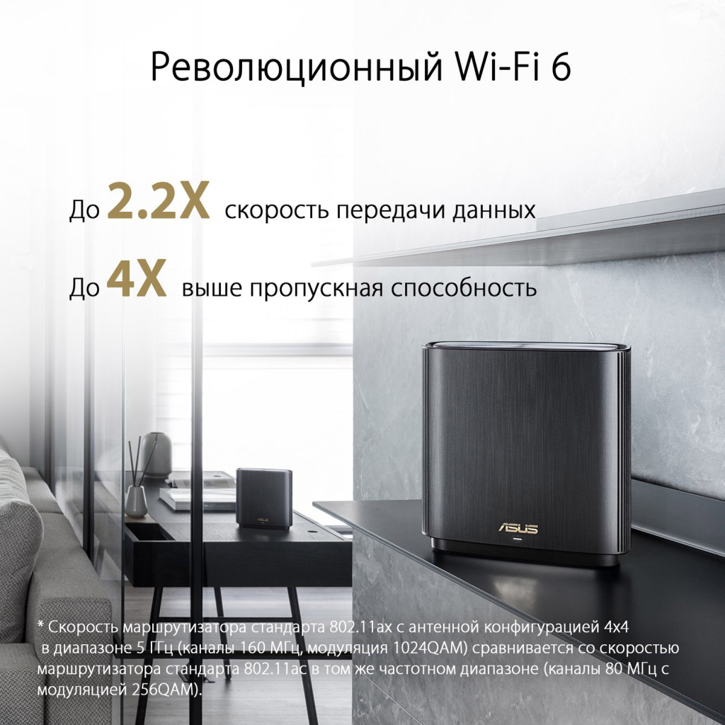 Маршрутизатор ASUS ZenWiFi XT8 1PK (90IG0590-MO3G30) - зображення 6