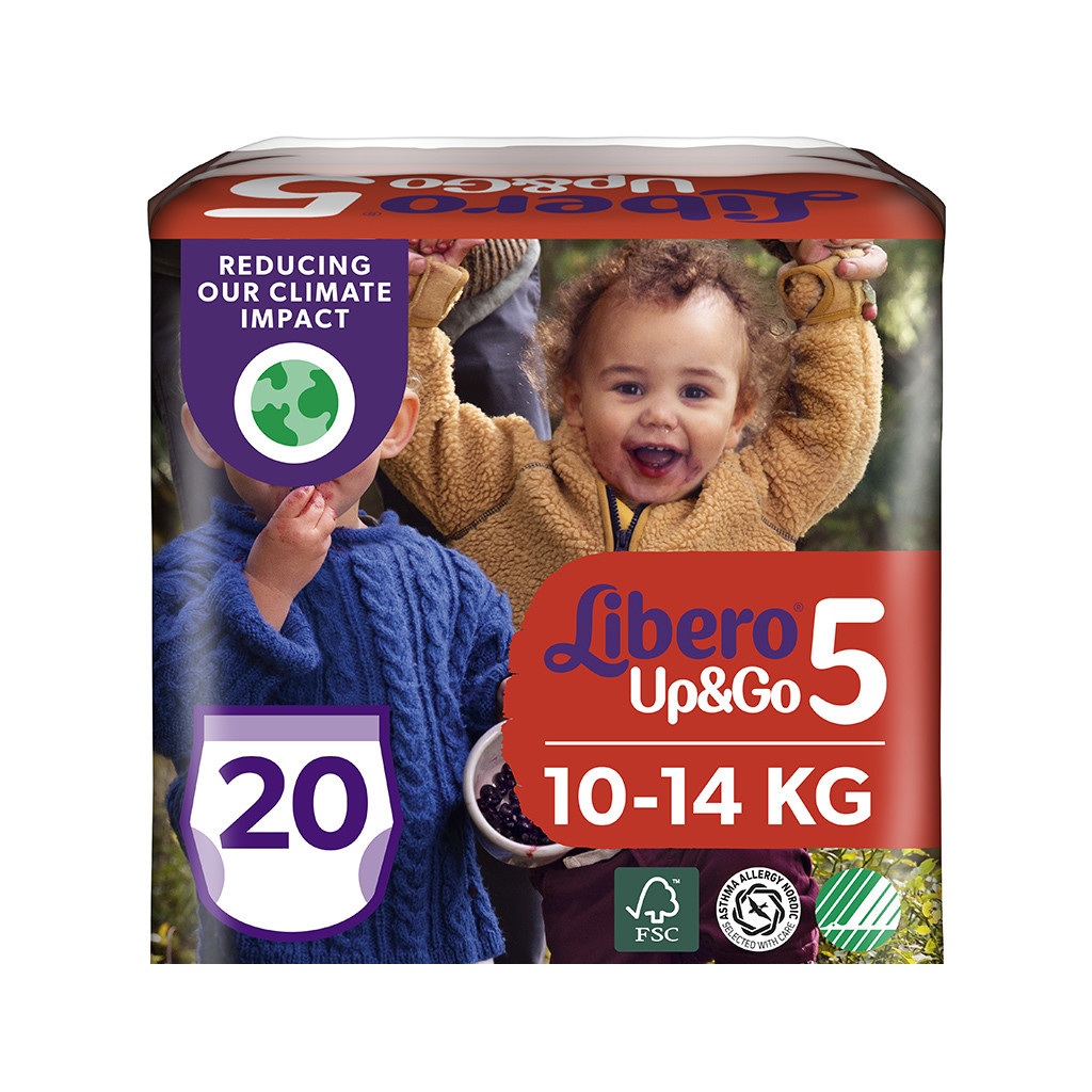 Підгузки Libero UpGo 5 10-14 кг 20 шт (7322541089591) - зображення 1