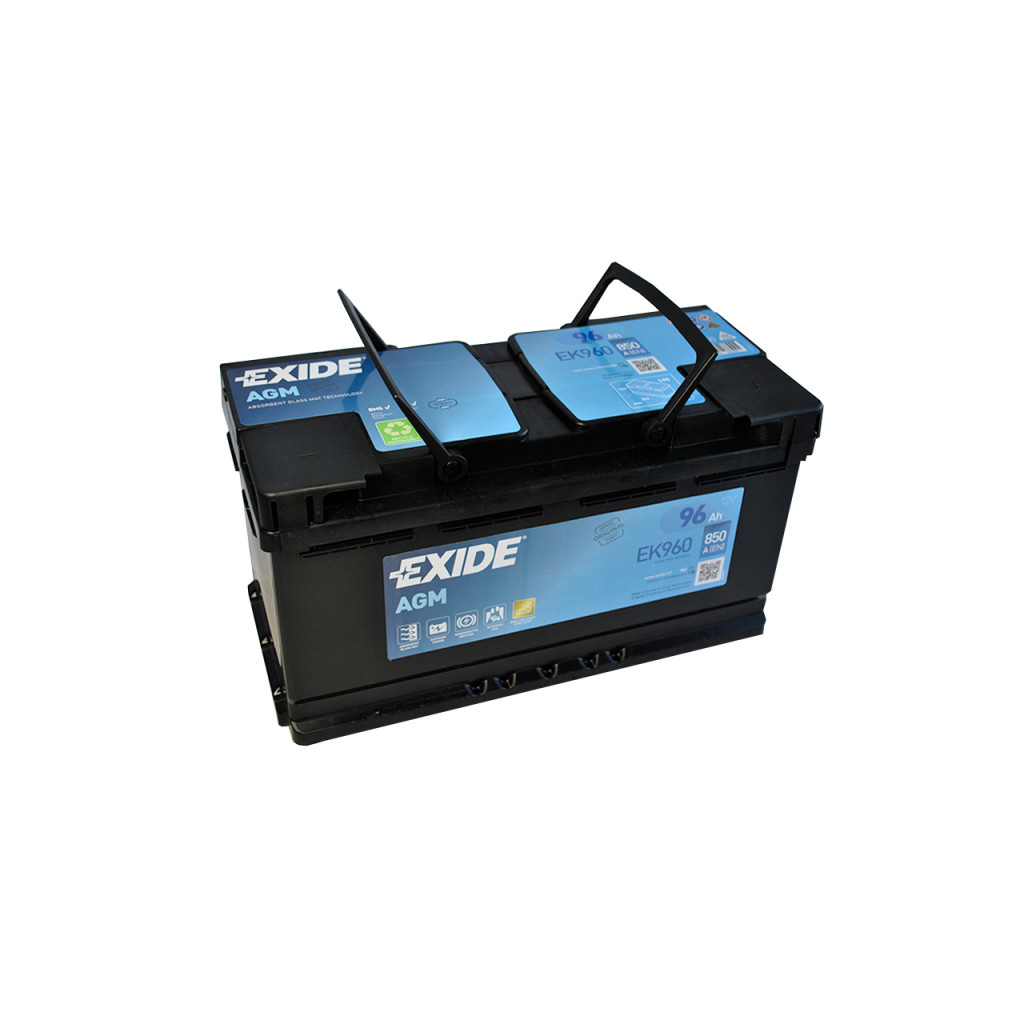 Акумулятор автомобільний EXIDE START-STOP AGM 96Ah Ев (-/+) (EK960) - зображення 3