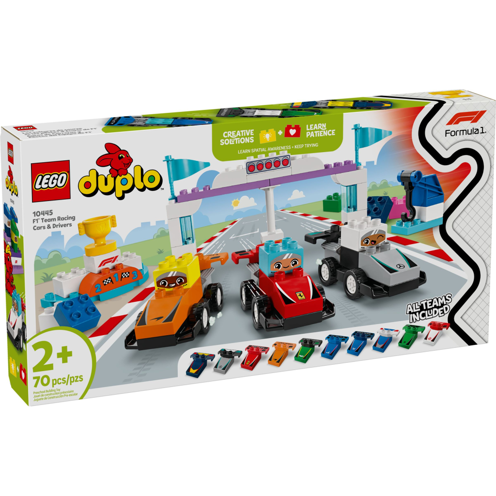 Конструктор LEGO DUPLO Town Автомобілі для перегонів і пілоти команд Формули-1 (10445) - зображення 7