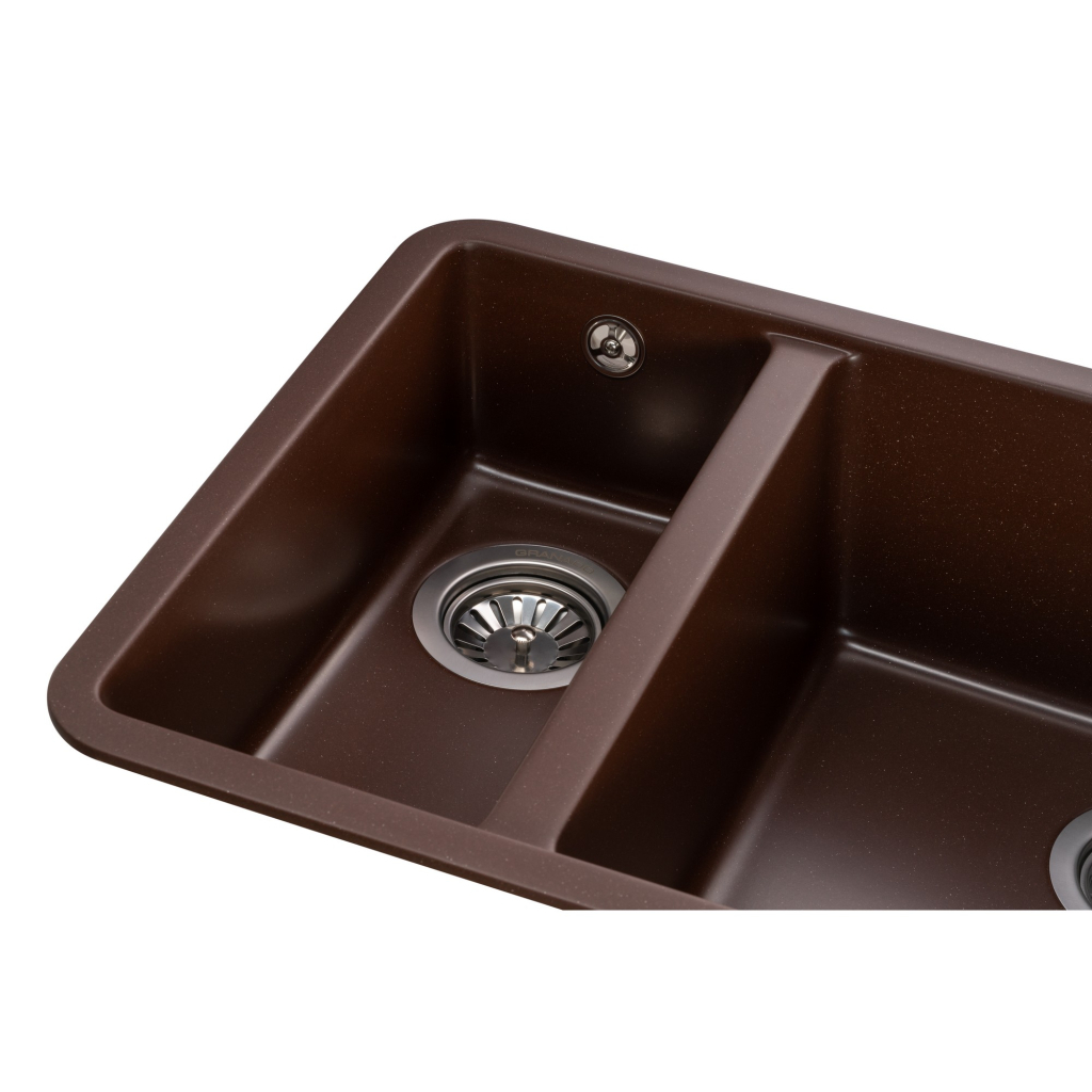 Мийка кухонна GRANADO Under top DOUBLE marron (gr3406) - зображення 3