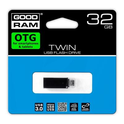 USB флеш накопичувач Goodram 32GB Twin Black USB 3.0 (PD32GH3GRTNKR9) - зображення 5