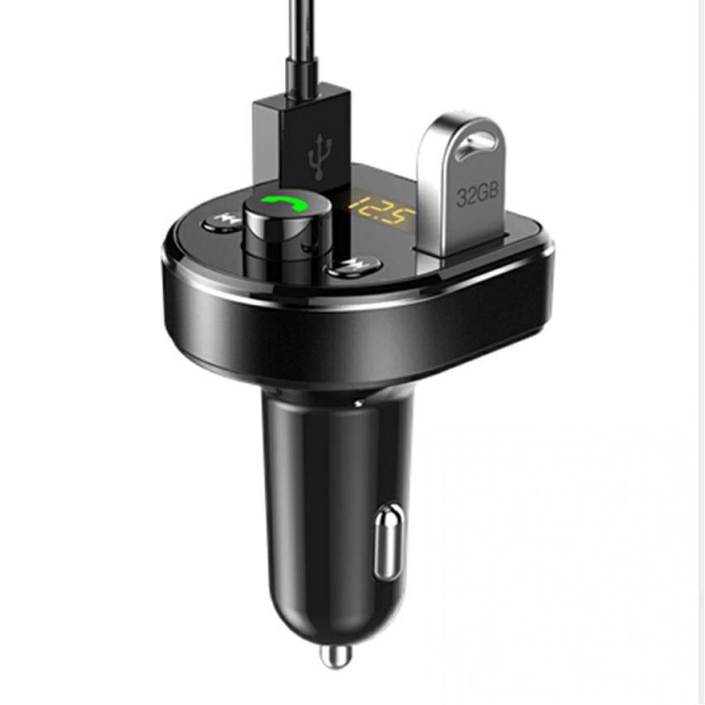 FM модулятор Jellico CM-1 Bluetooth MP3 2USB 3.1А Black (RL058183) - зображення 3