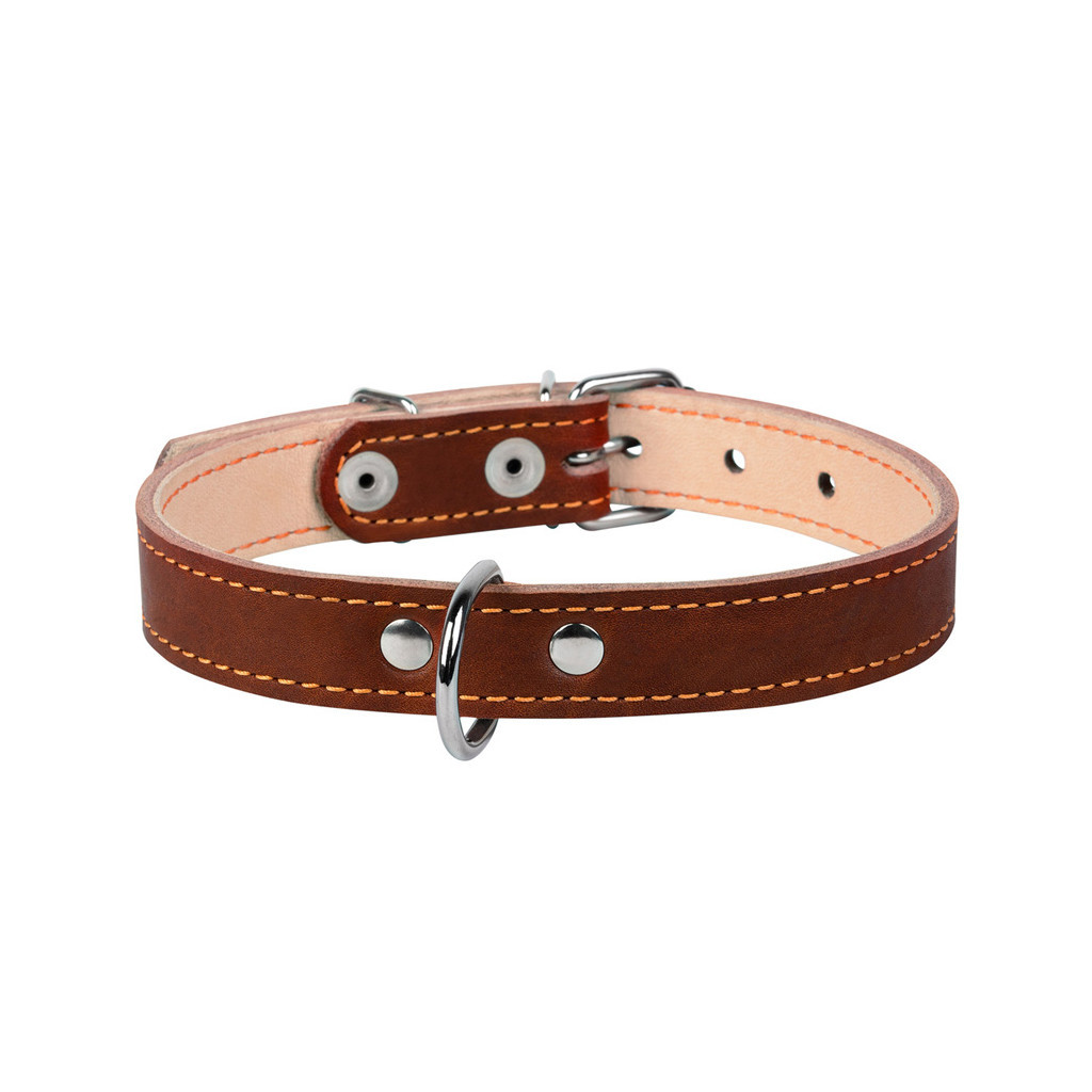 Нашийник для тварин Collar подвійний Ш 20 мм Д 32-40 см коричневий (01416) - зображення 2