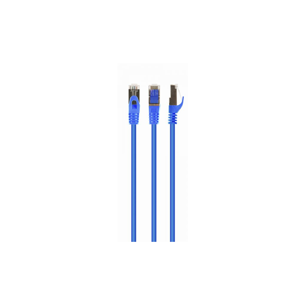 Патч-корд Cablexpert 5м S/FTP Cat 6A CU LSZH blue (PP6A-LSZHCU-B-5M) - зображення 1