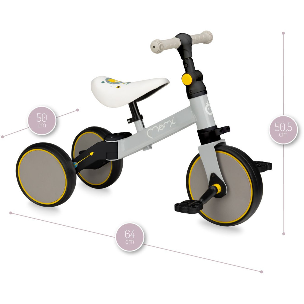 Біговел MoMi Loris 3 в 1 велосипед Yellow (ROBI00040) - зображення 9