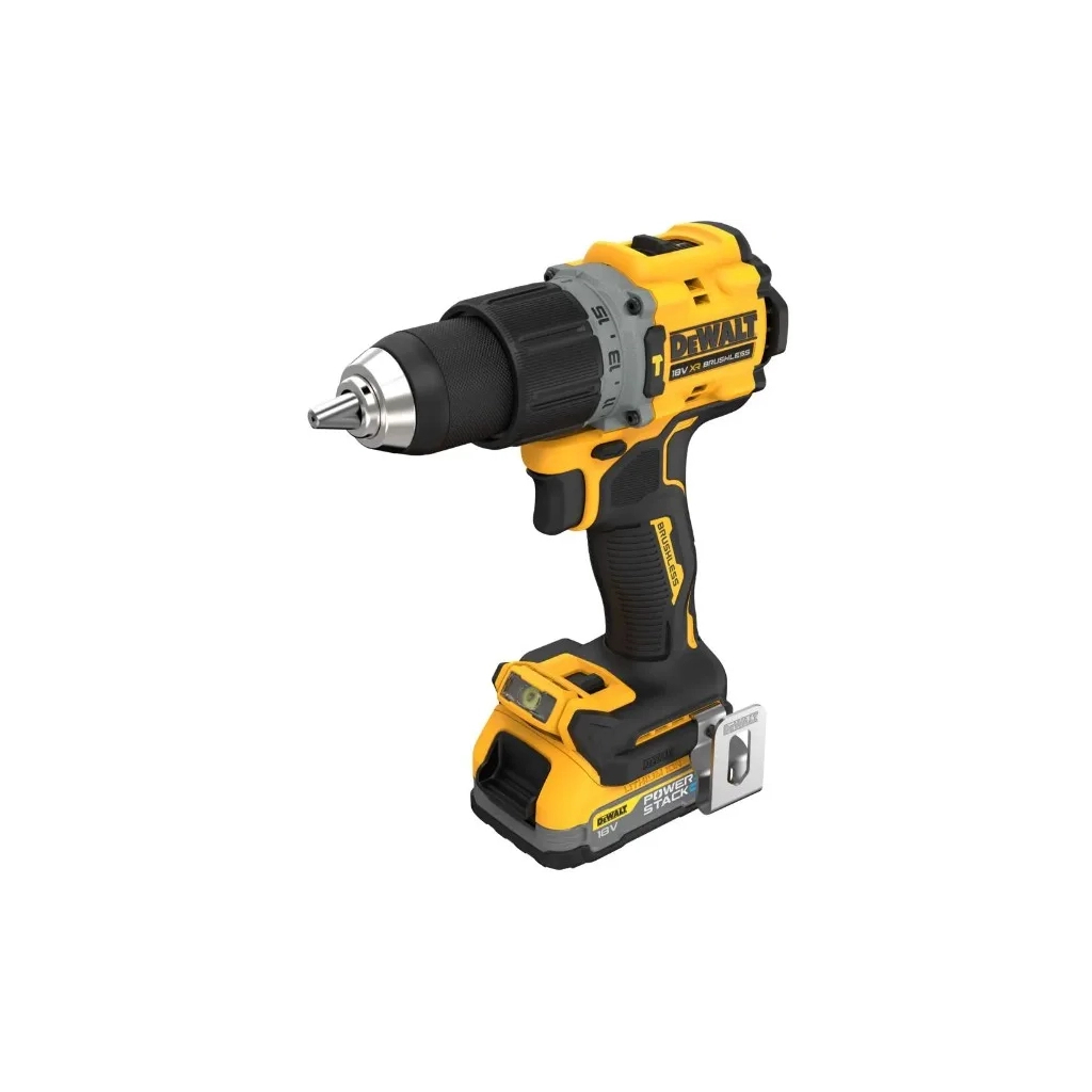 Шуруповерт DeWALT XR Li-Ion PowerStack 90 Нм, 18V 1x1.7Ah, кейс TSTAK (DCD805E1T) - зображення 2